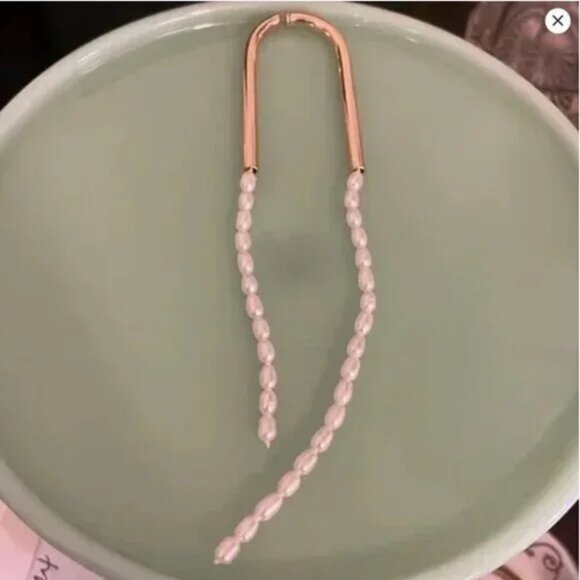 Cult Gaia Gold and White Earrings - Picture 6 of 16